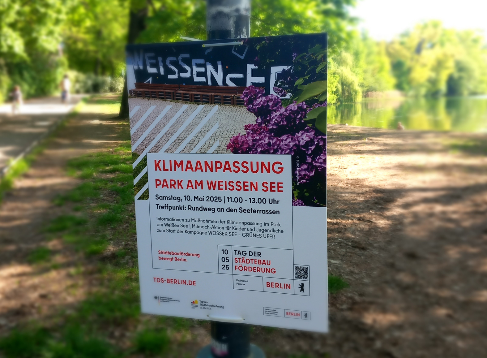 Plakat zum Tag der Städtebauförderung im Park