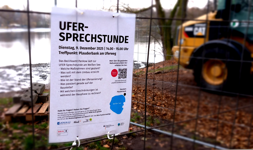 Einladung zur Ufer-Sprechstunde am Bauzaun