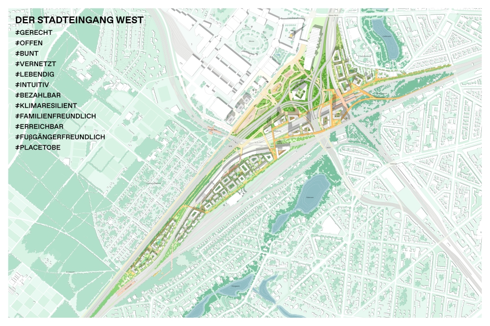 Konzeptidee des Teams De Zwarte Hond GmbH, Köln und RMP Stephan Lenzen Landschaftsarchitekten, Bonn