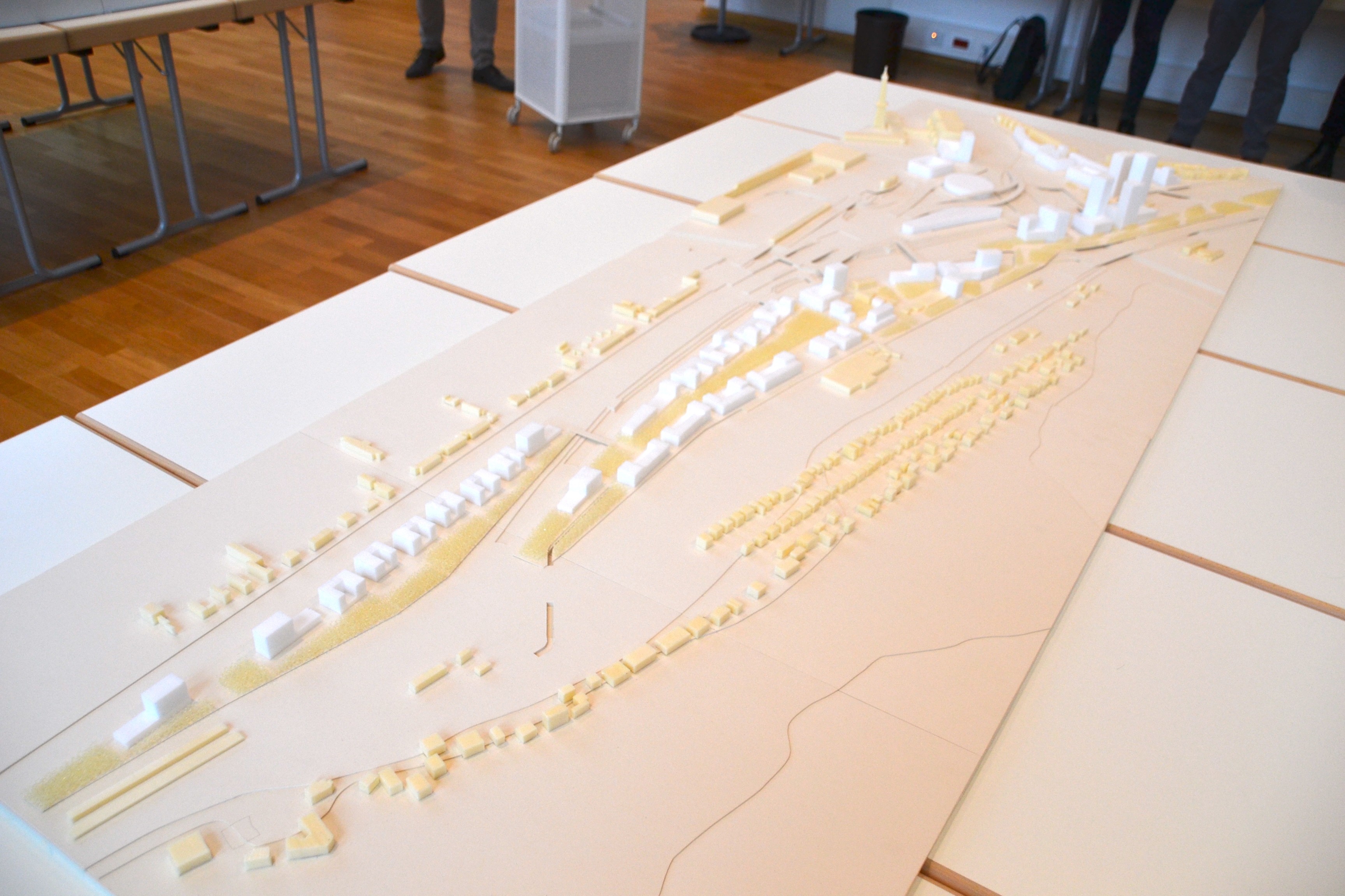 Foto des Modells vom Team Ortner & Ortner Baukunst GmbH, Berlin in Blickrichtung Norden