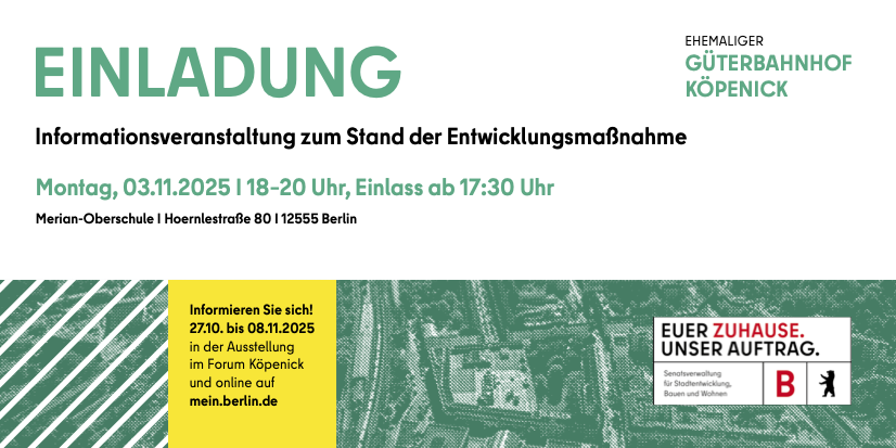 Einladung Informationsveranstaltung zum Stand der Entwicklungsmaßnahme