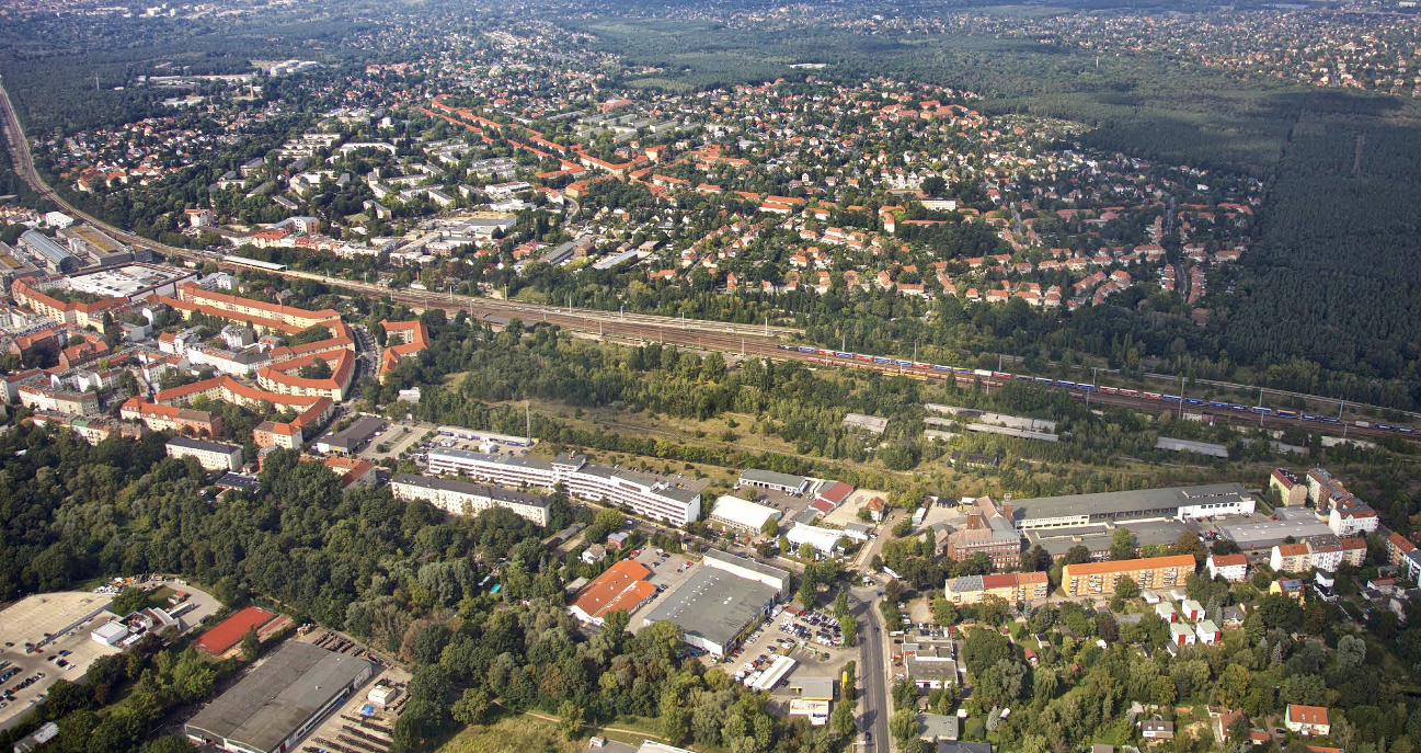Luftbild des Entwicklungsgebiets, 2016 © Dirk Laubner