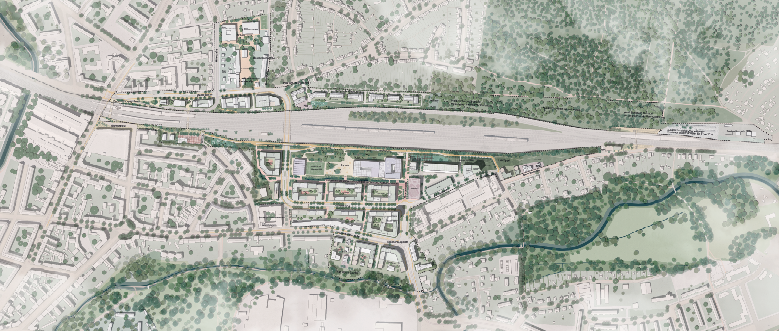 Städtebaulich-freiräumlicher Rahmenplan © ADEPT und Karres en Brands mit PGT Umwelt & Verkehr