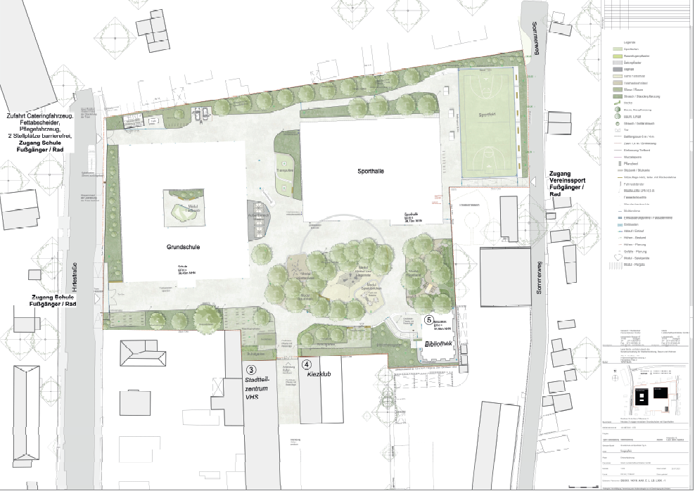 Freiraumplan Schulgrundstück © h4a Gessert + Randecker Generalplaner und Glück Landschaftsarchitektur