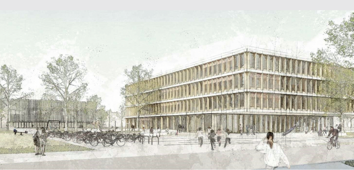 Visualisierung der Typenschule © h4a Gessert + Randecker Generalplaner