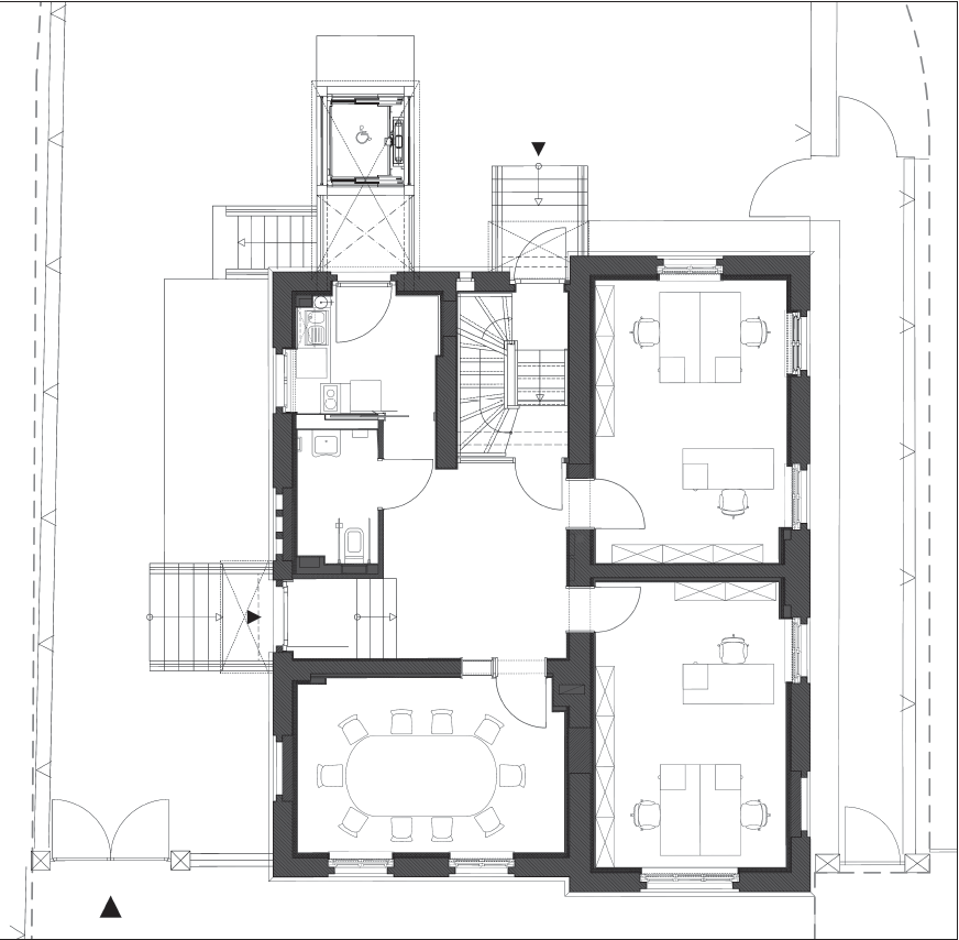Grundriss Hochparterre Vor-Ort-Büro © WISTA.Plan