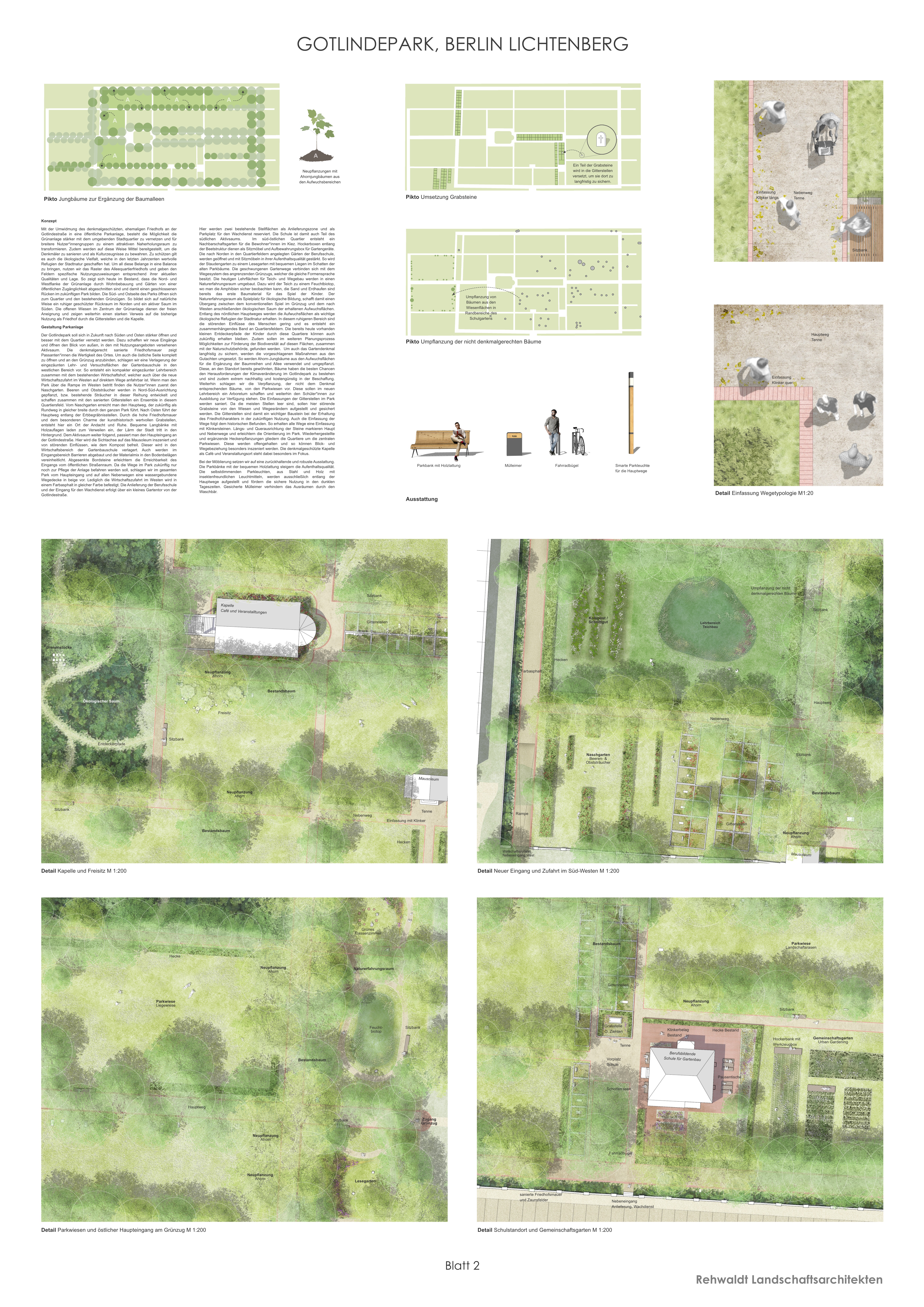 Die zweite Seite des Plan von Rehwaldt Landschaftsarchitekten 