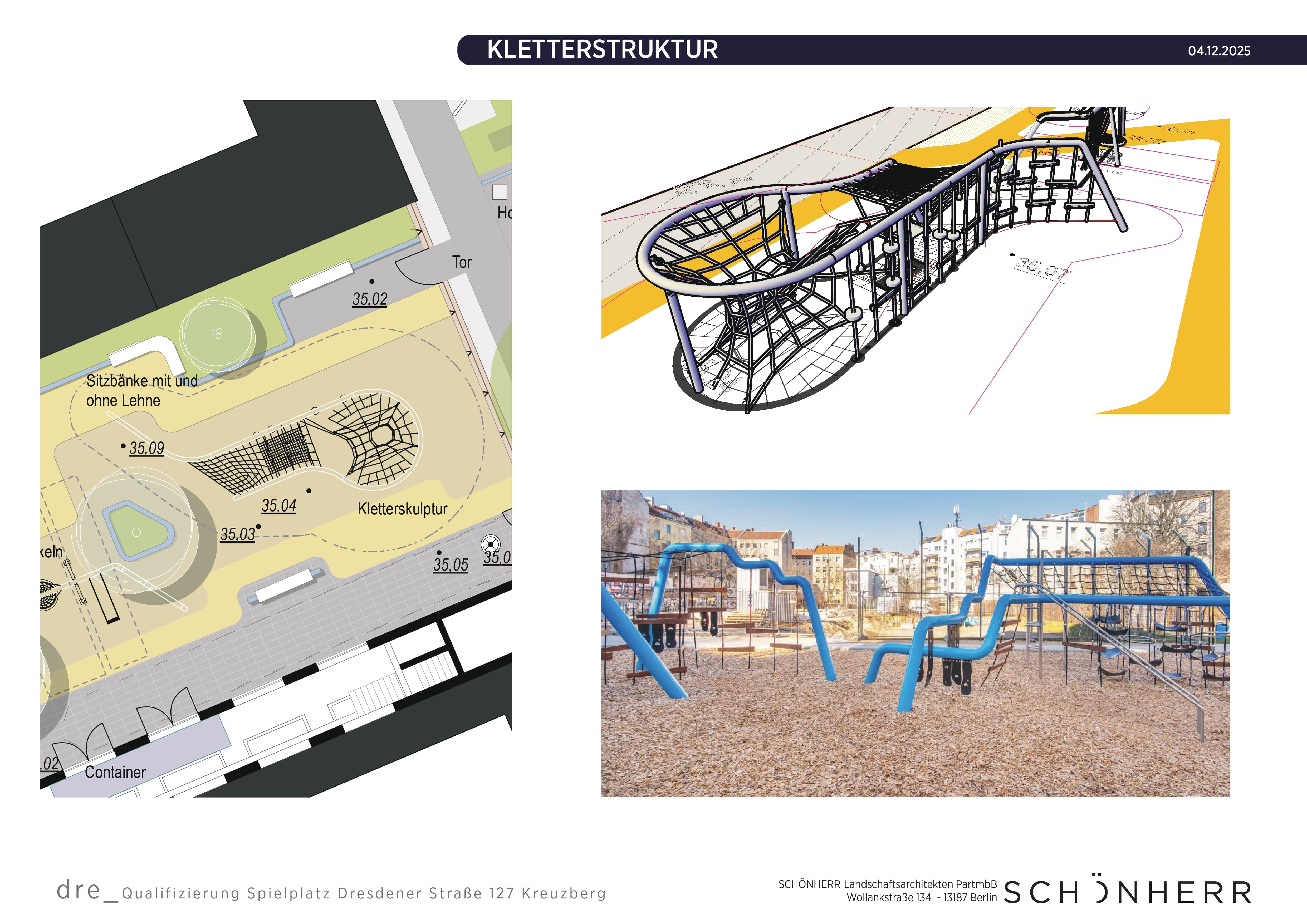 Darstellung der Kletterstruktur. 
