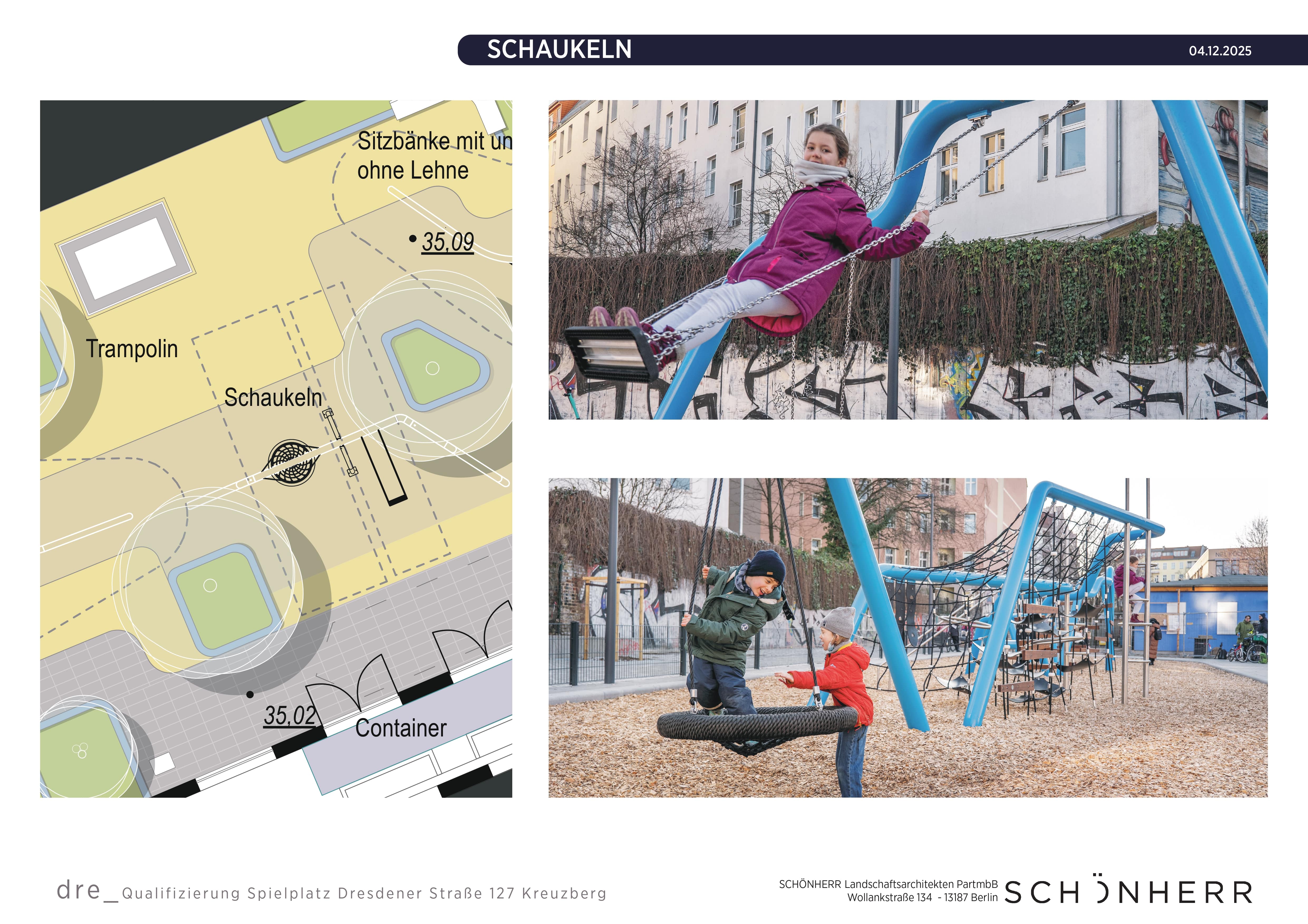 Darstellung der Schaukeln.