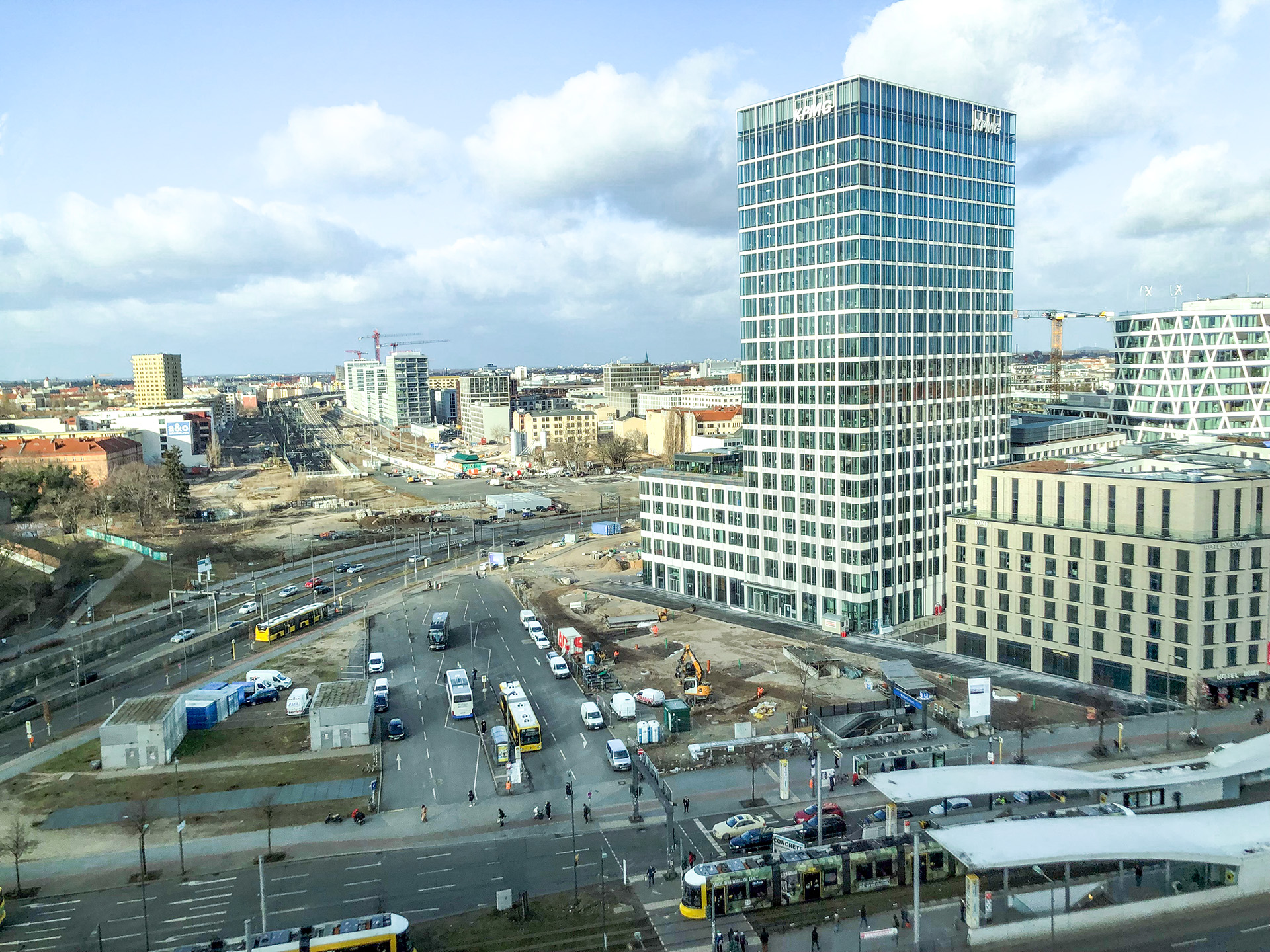 Blick vom Hauptbahnhof auf den Europaplatz Nord