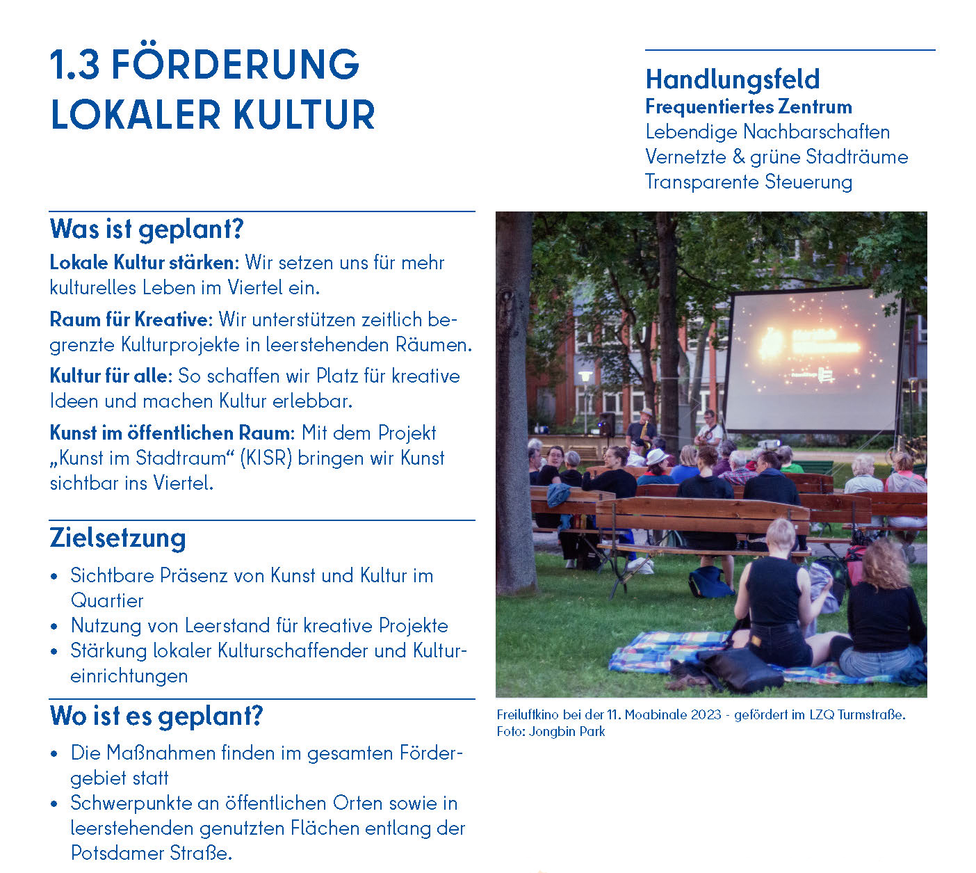 Steckbrief Maßnahme Förderung lokaler Kutur