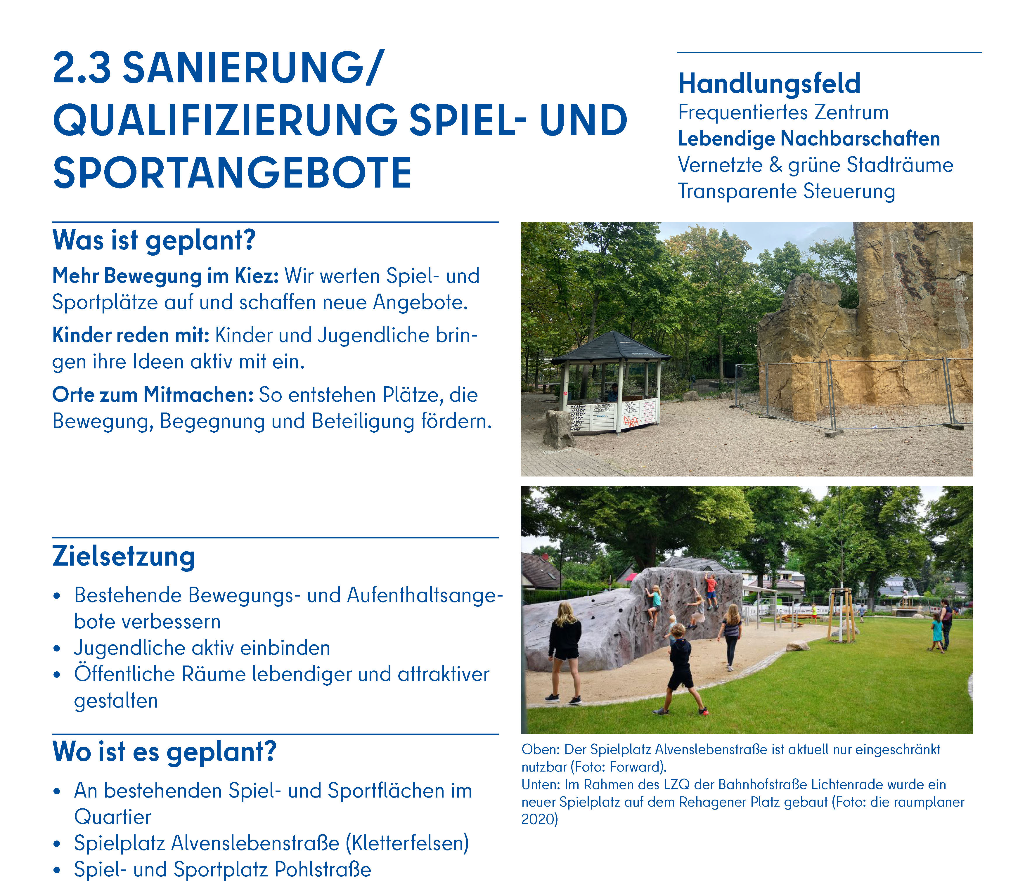 Steckbrief Maßnahmen