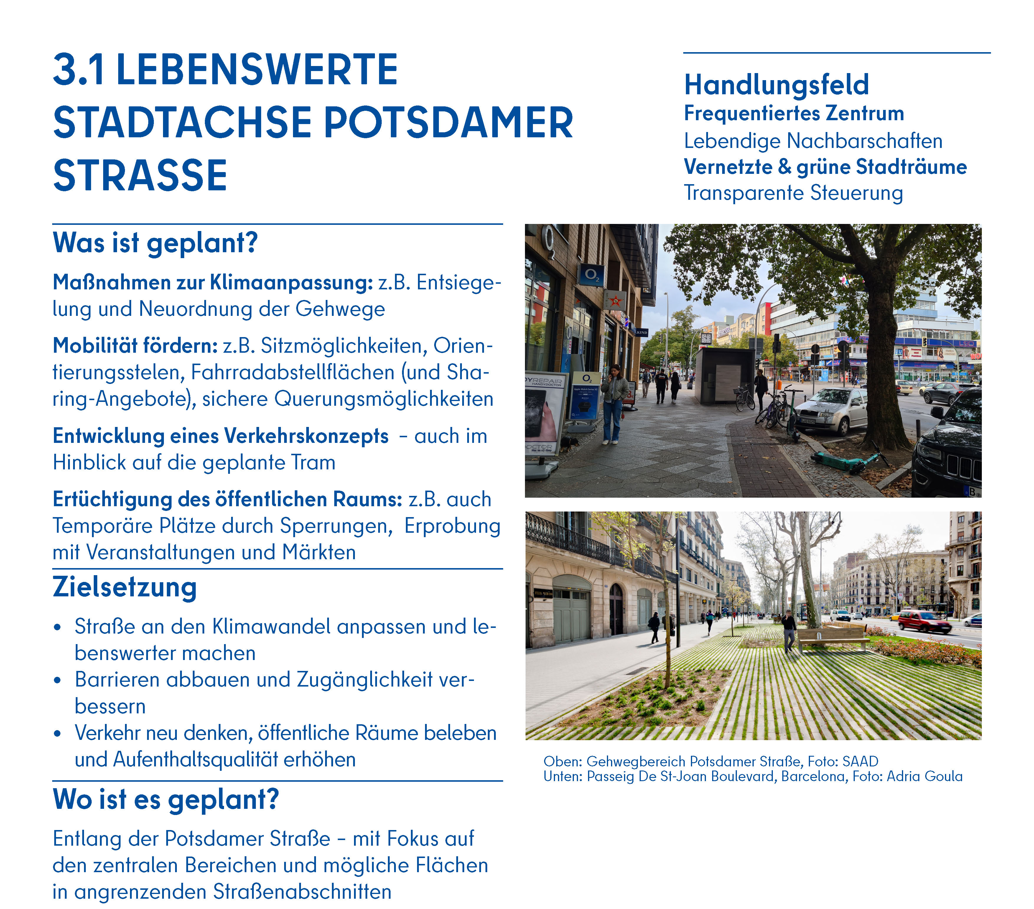 Steckbrief Maßnahme: Lebenswerte Stadtachse