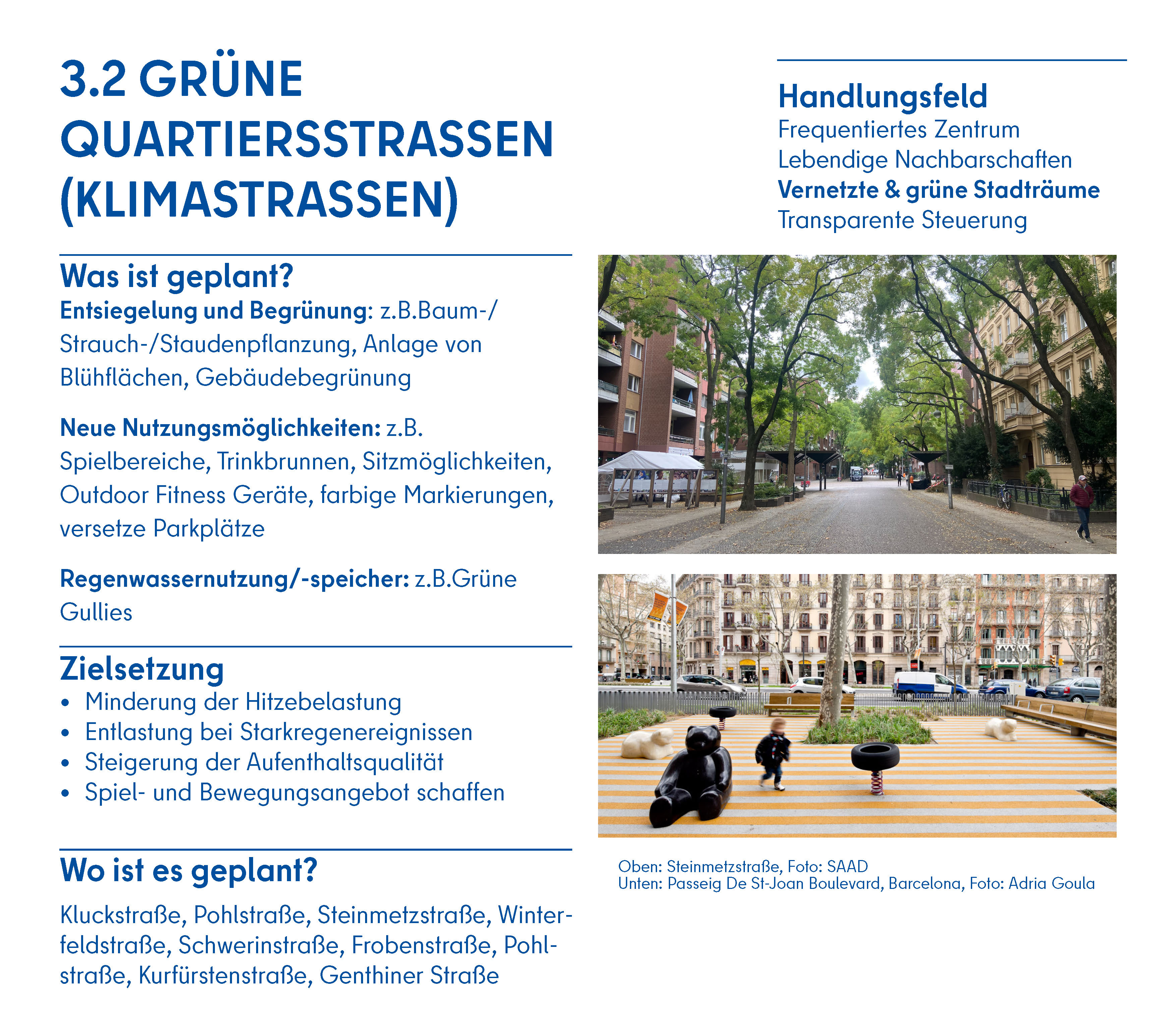 Steckbrief Maßnahme Grüne Quartiersstraße