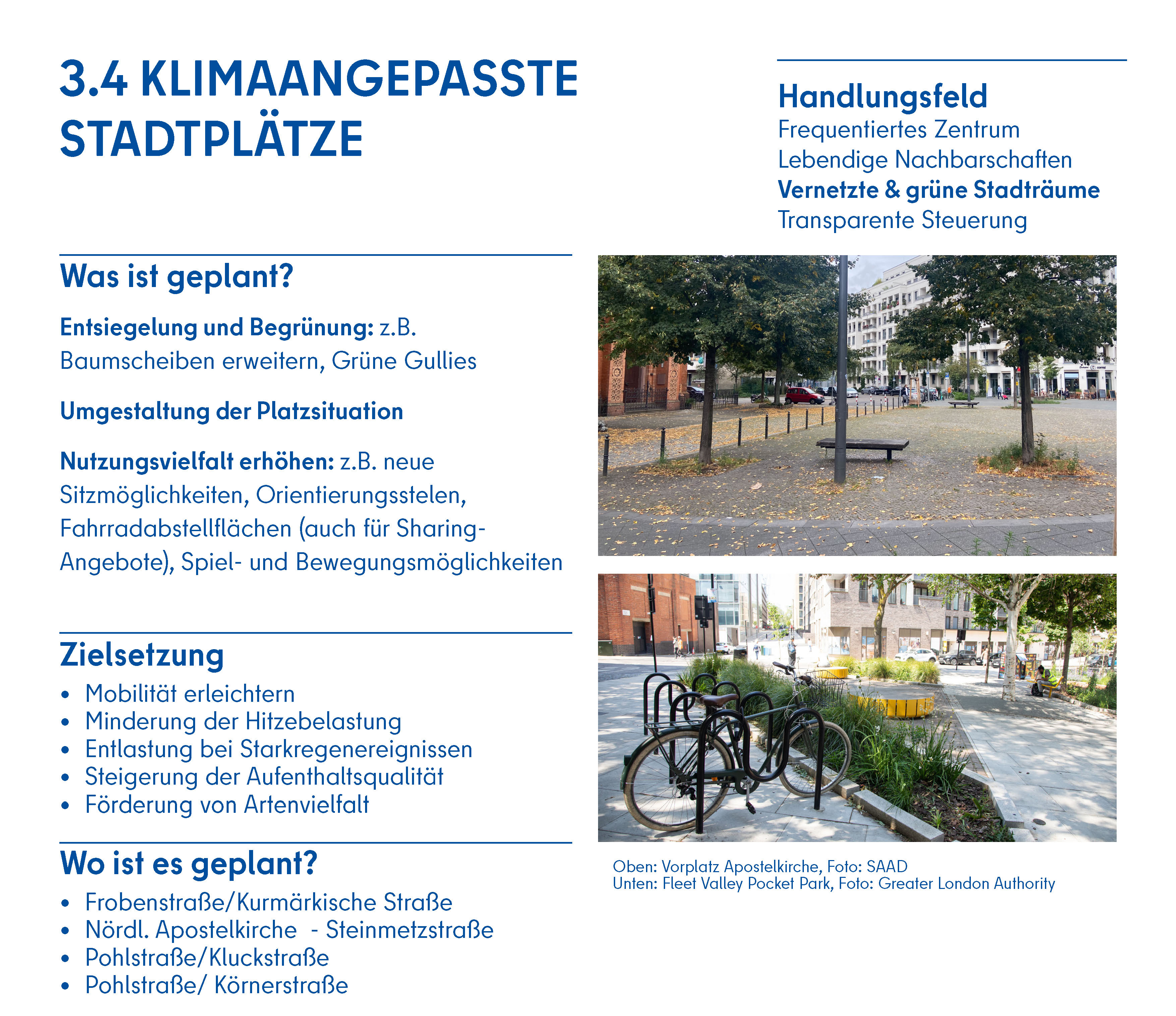 Steckbrief Maßahme Klimaangepasste Stadtplätze