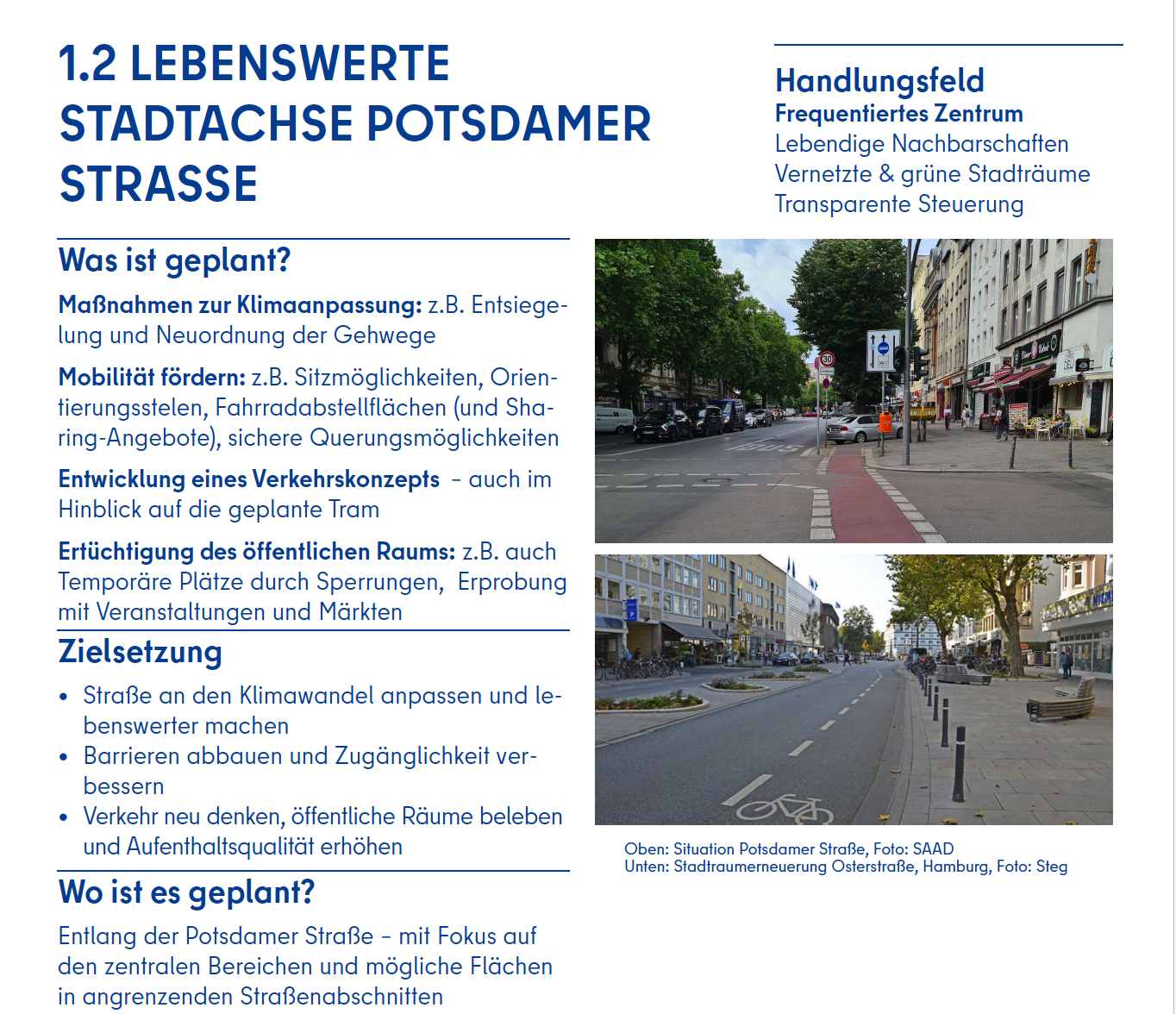 Maßnahme Lebenswerte Stadtachse